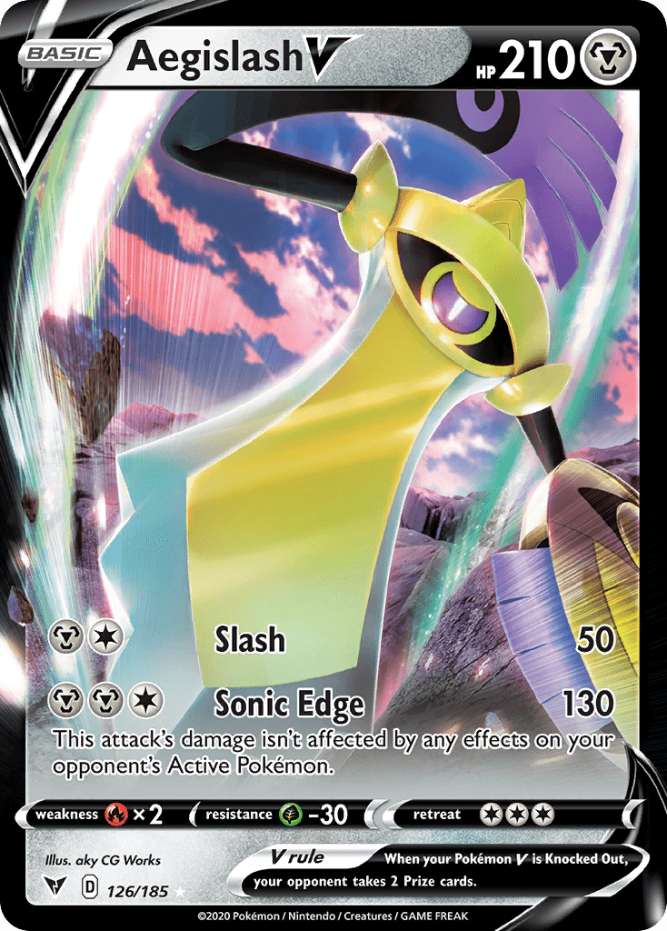 Aegislash V Pokémon card