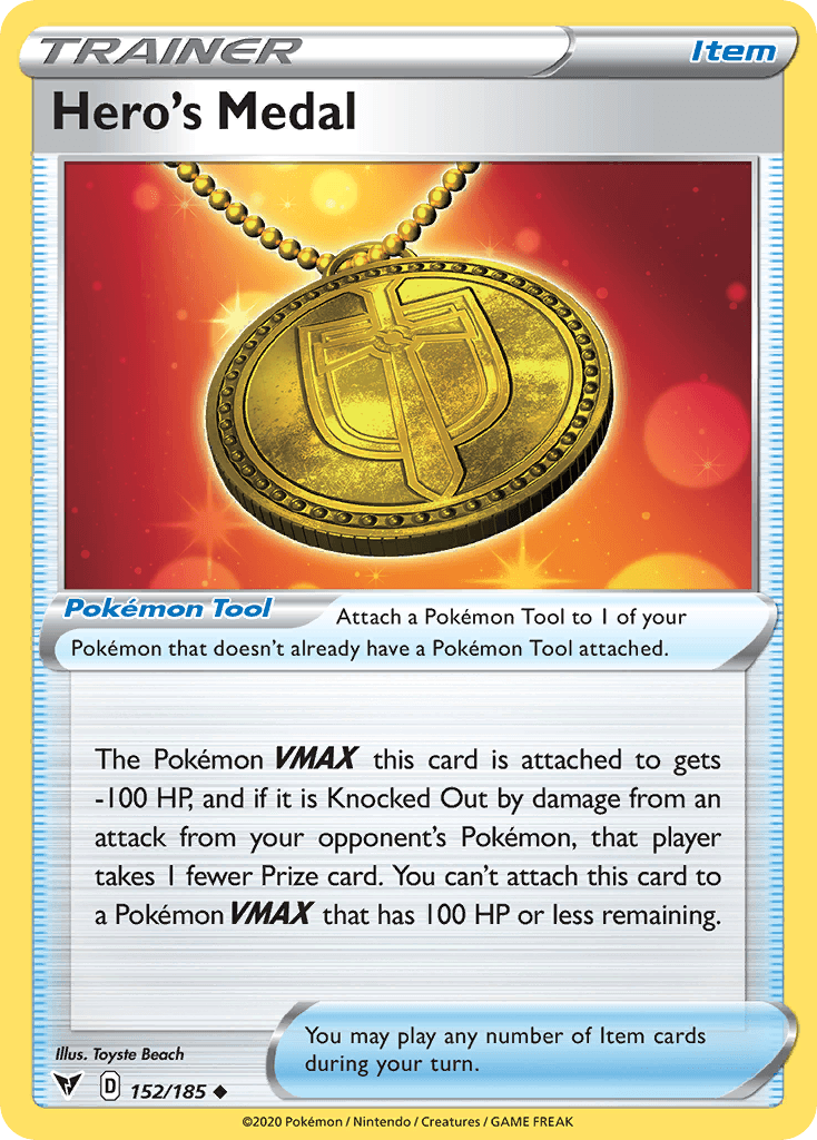 Hero's Medal Pokémon card