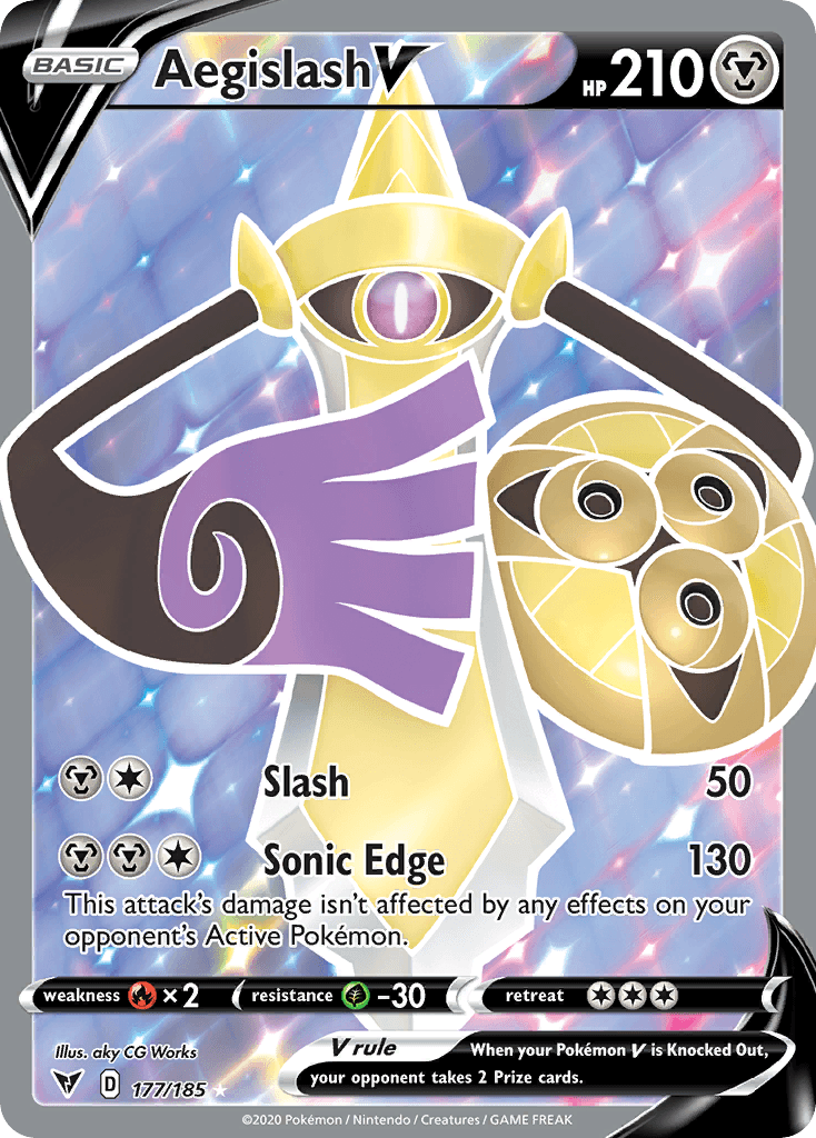 Aegislash V Pokémon card