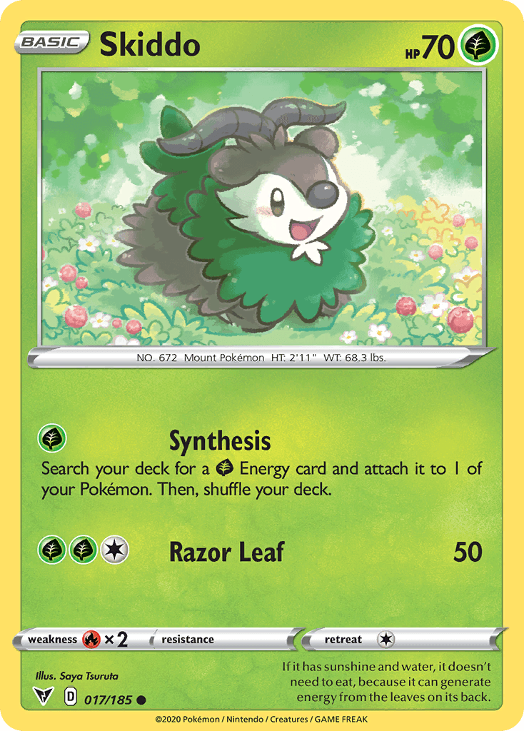Skiddo Pokémon card