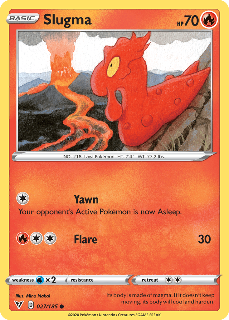Slugma Pokémon card