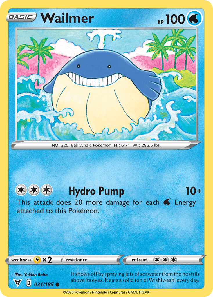Wailmer Pokémon card