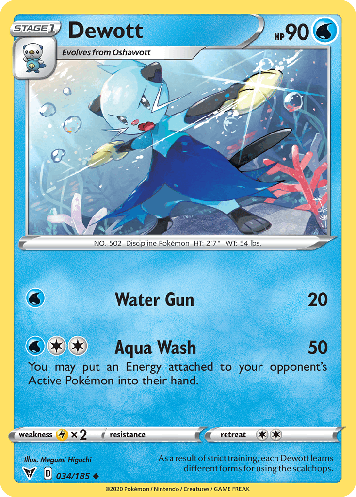 Dewott Pokémon card