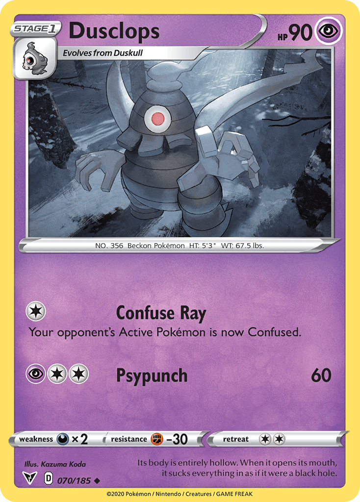 Dusclops Pokémon card