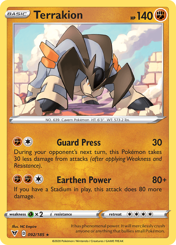 Terrakion Pokémon card