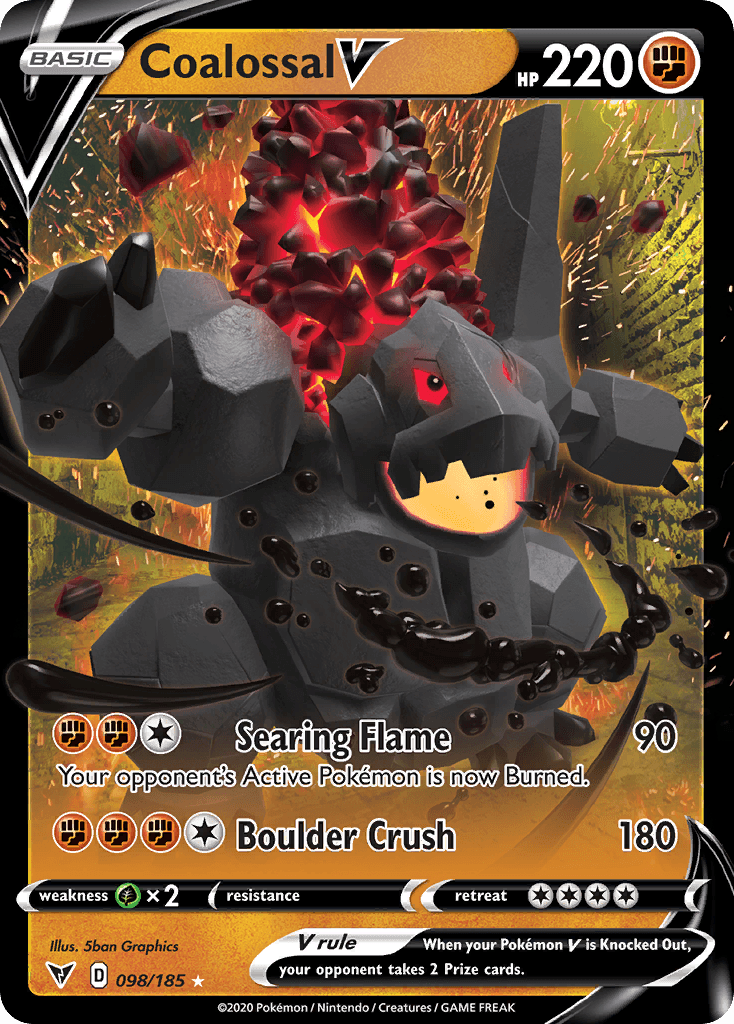 Coalossal V Pokémon card