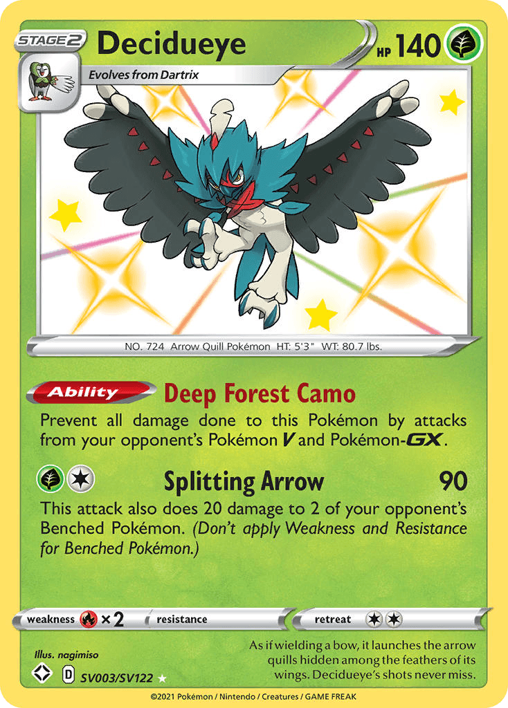 Decidueye Pokémon card