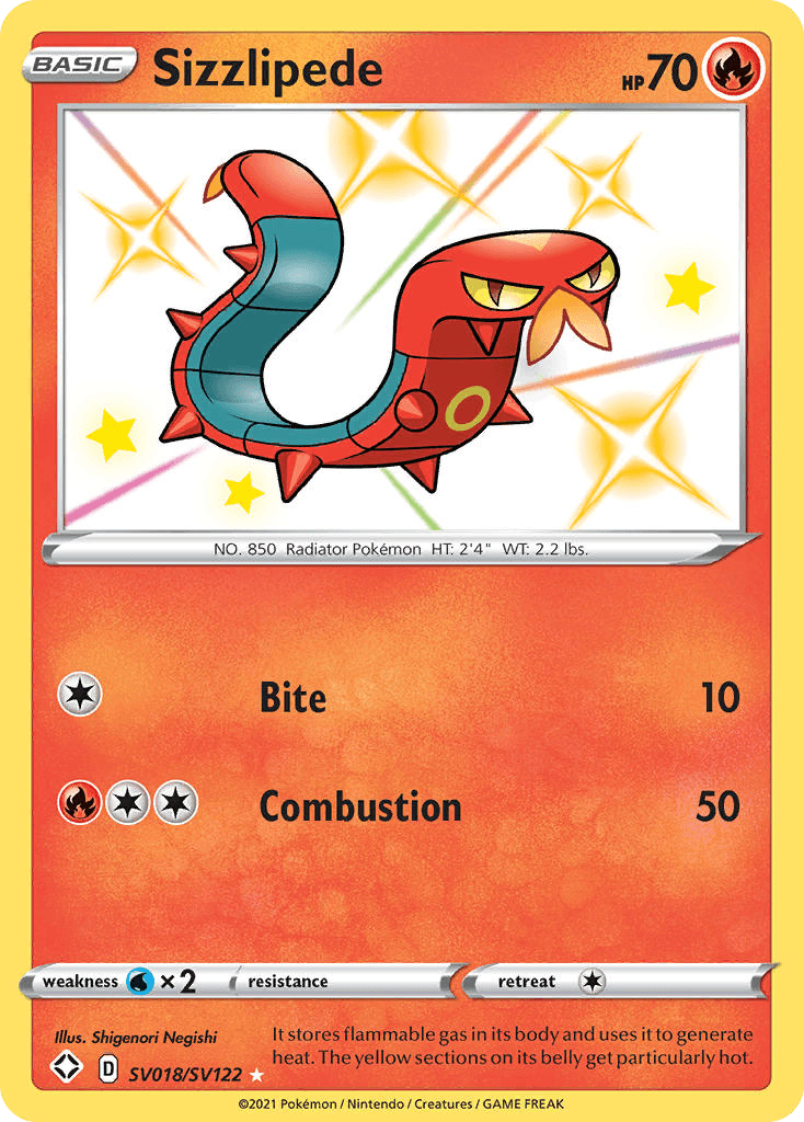 Sizzlipede Pokémon card