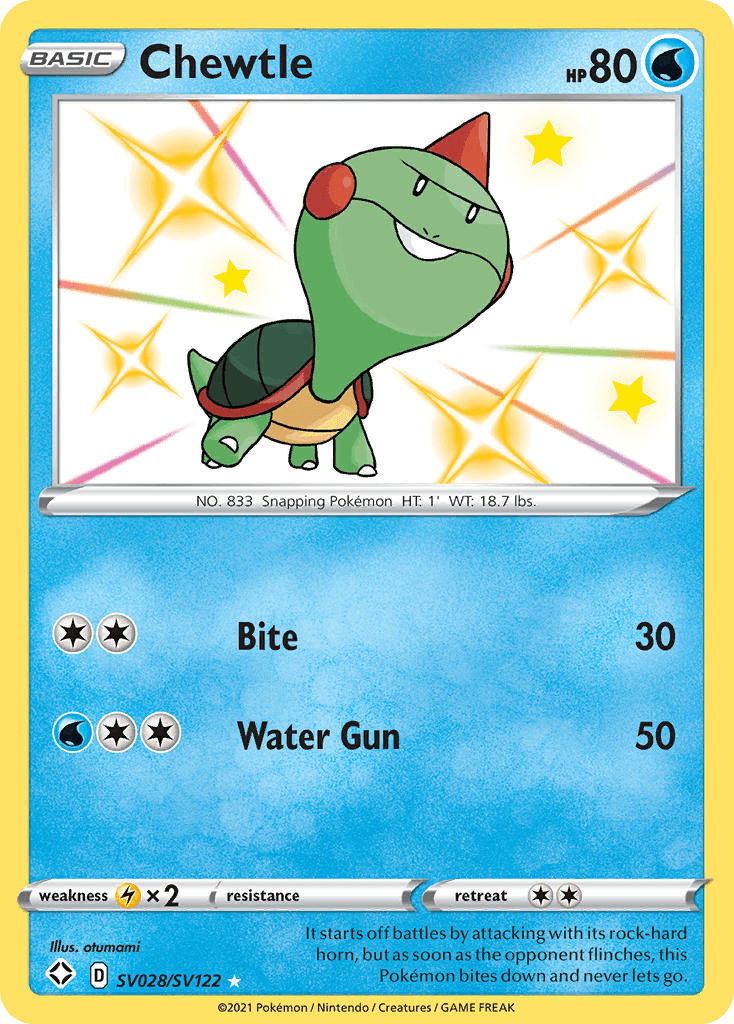 Chewtle Pokémon card