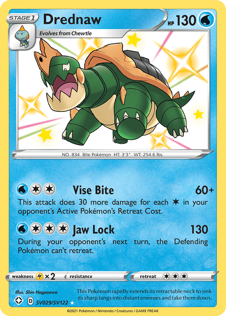 Drednaw Pokémon card