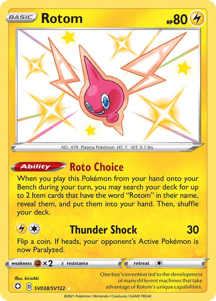 Rotom Pokémon card