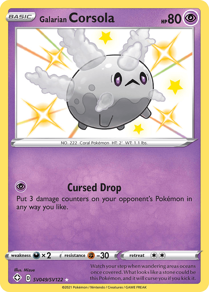 Galarian Corsola Pokémon card