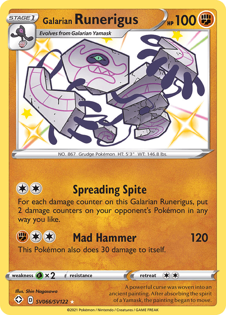 Galarian Runerigus Pokémon card