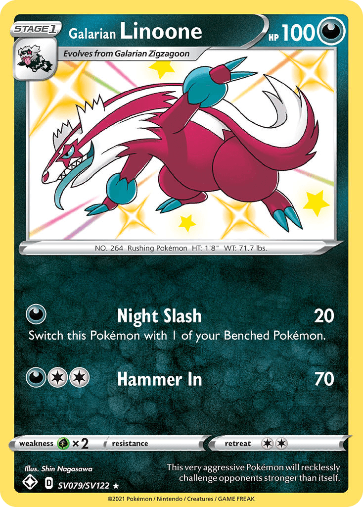 Galarian Linoone Pokémon card