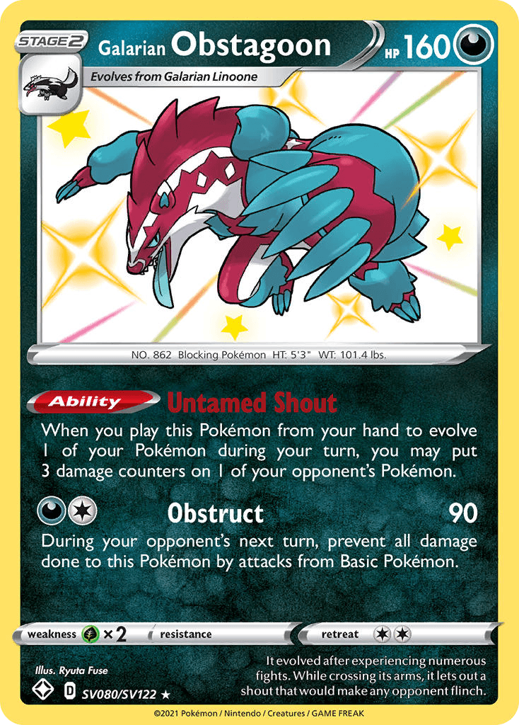 Galarian Obstagoon Pokémon card