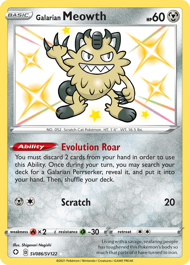 Galarian Meowth Pokémon card