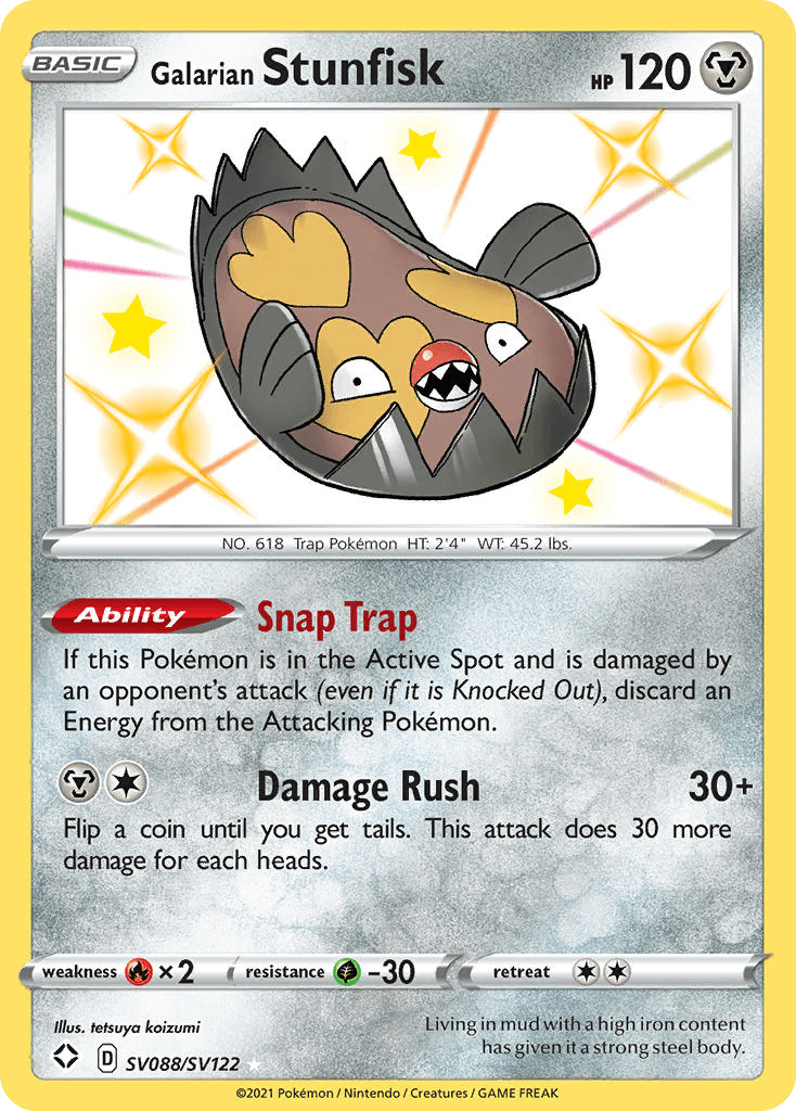 Galarian Stunfisk Pokémon card