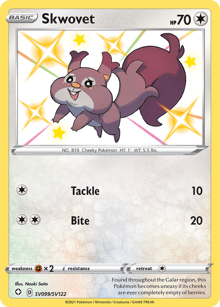 Skwovet Pokémon card