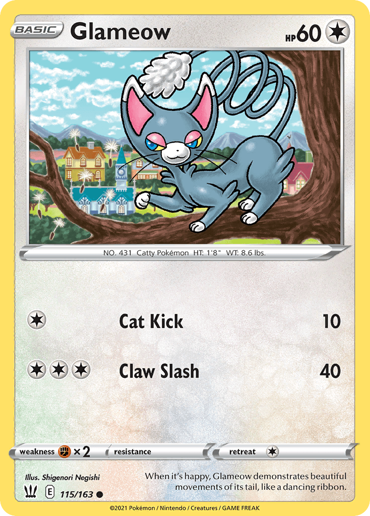 Glameow Pokémon card