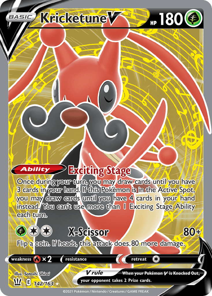 Kricketune V Pokémon card