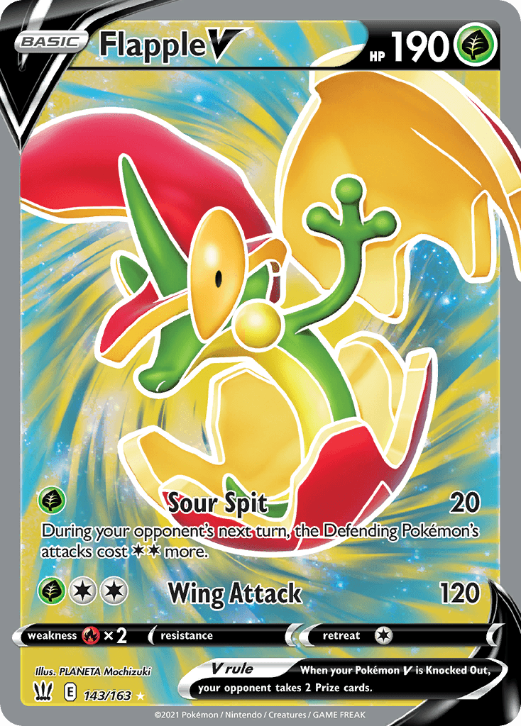 Flapple V Pokémon card