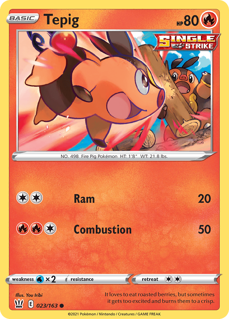 Tepig Pokémon card