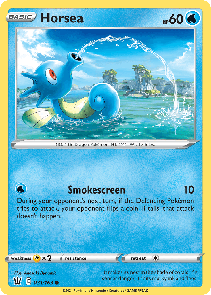 Horsea Pokémon card
