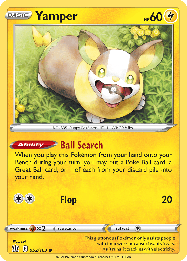 Yamper Pokémon card