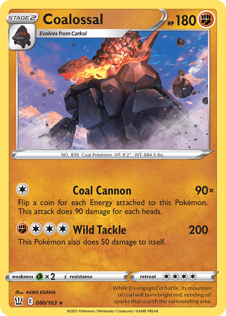 Coalossal Pokémon card