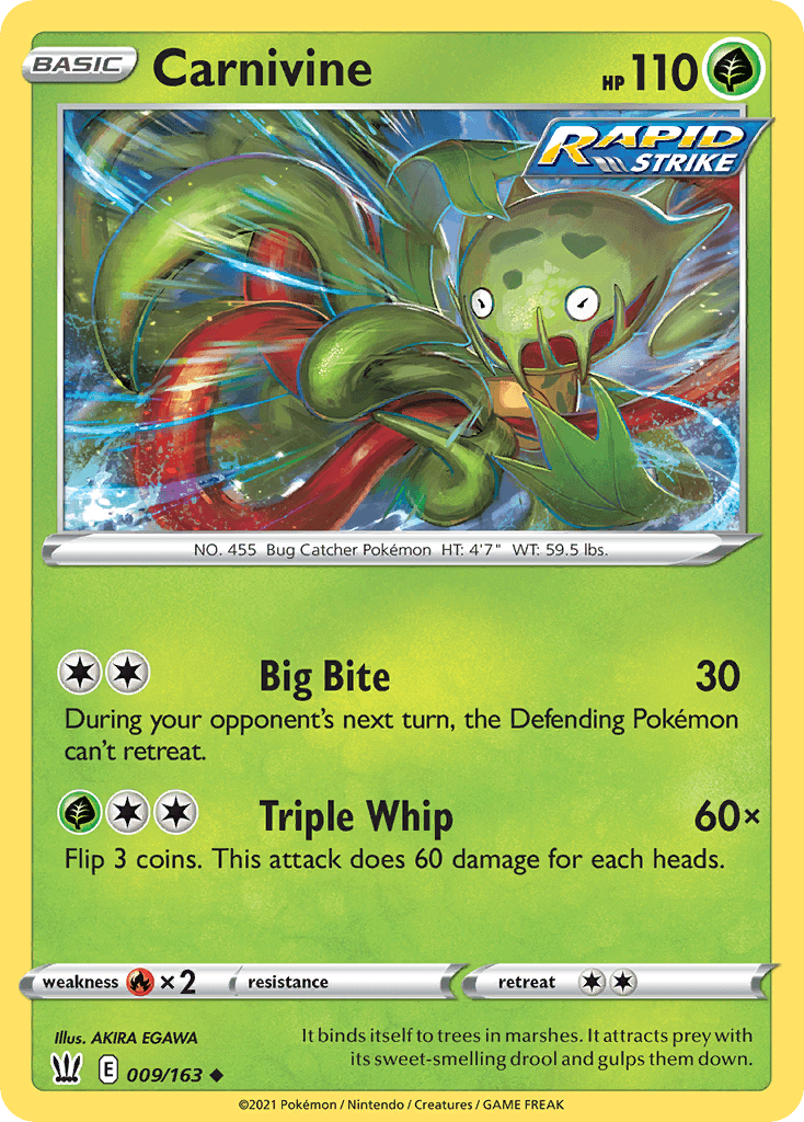 Carnivine Pokémon card