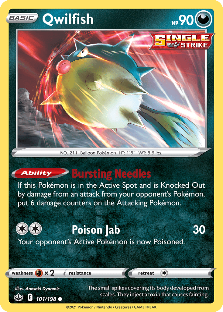 Qwilfish Pokémon card