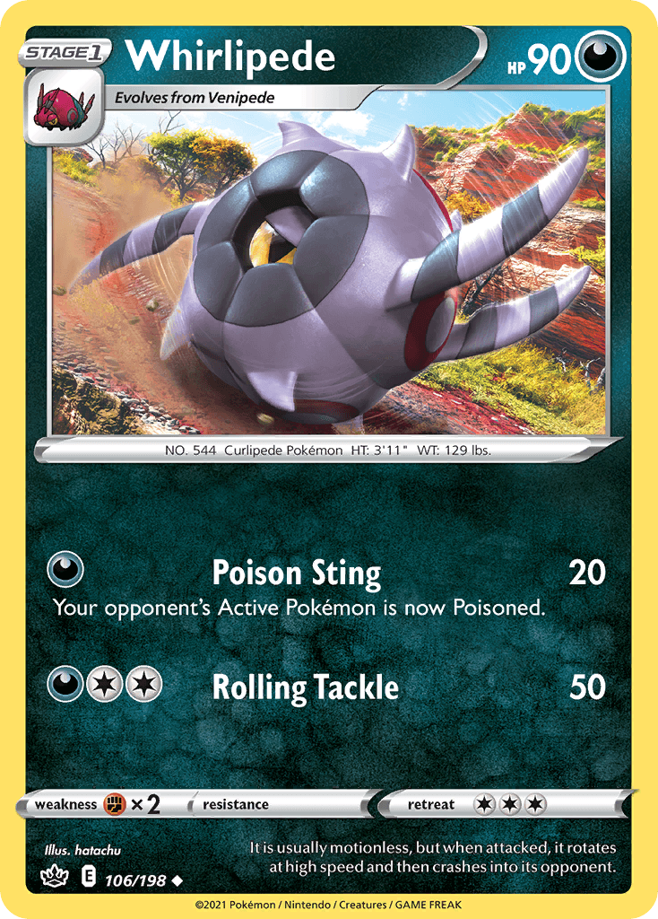 Whirlipede Pokémon card