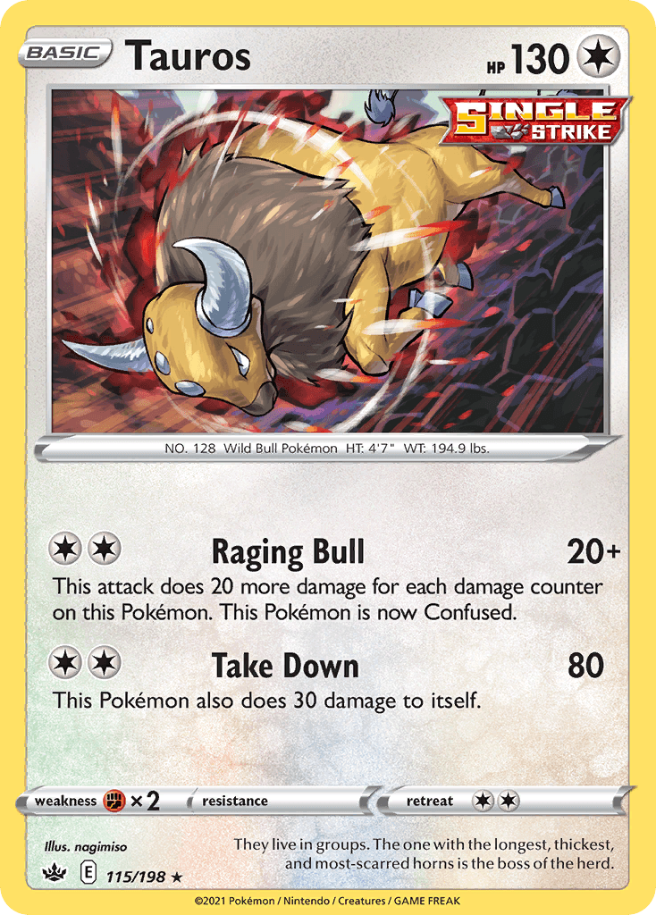 Tauros Pokémon card