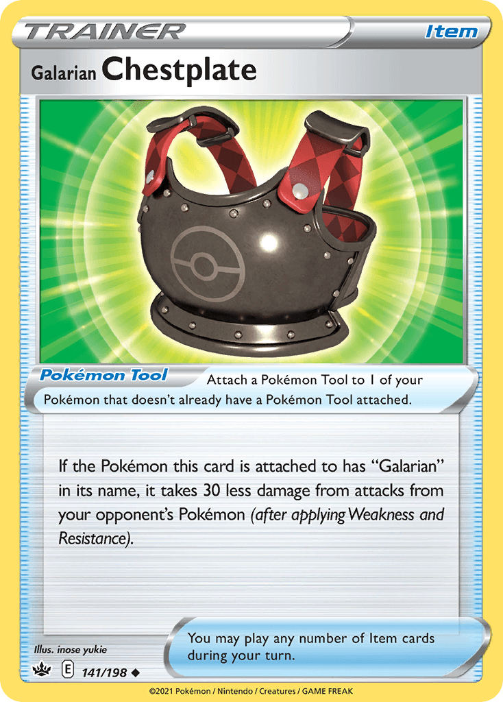 Galarian Chestplate Pokémon card