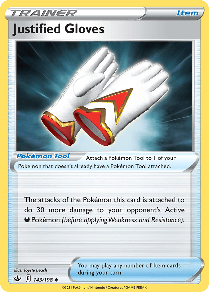 Justified Gloves Pokémon card