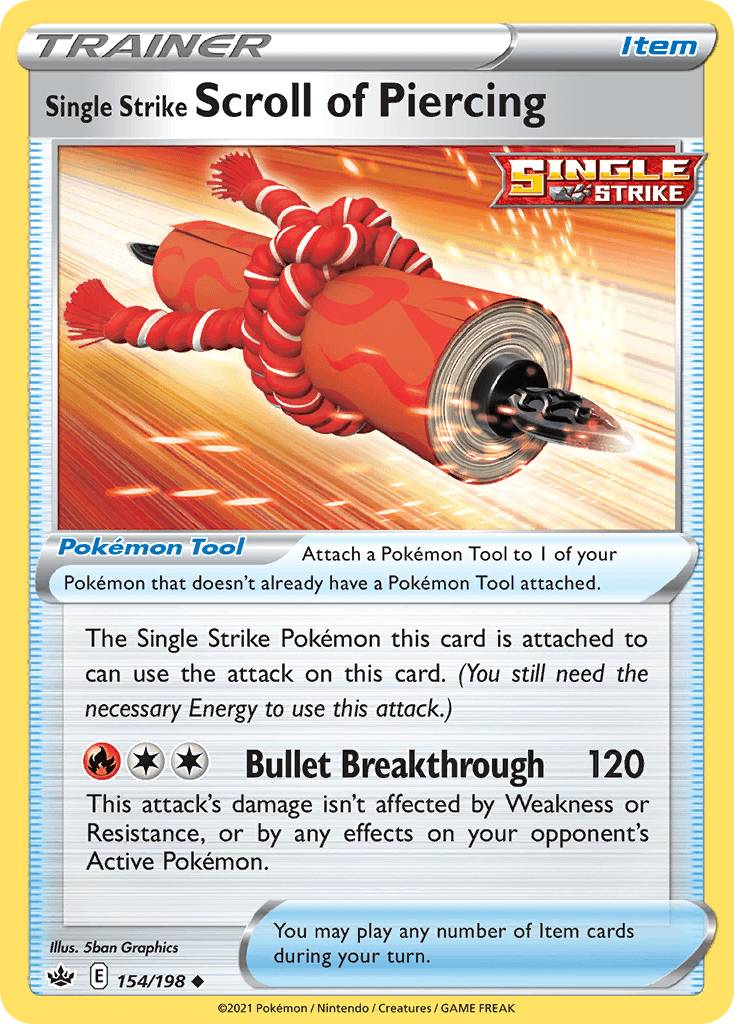 Single Strike Scroll of Piercing Pokémon card