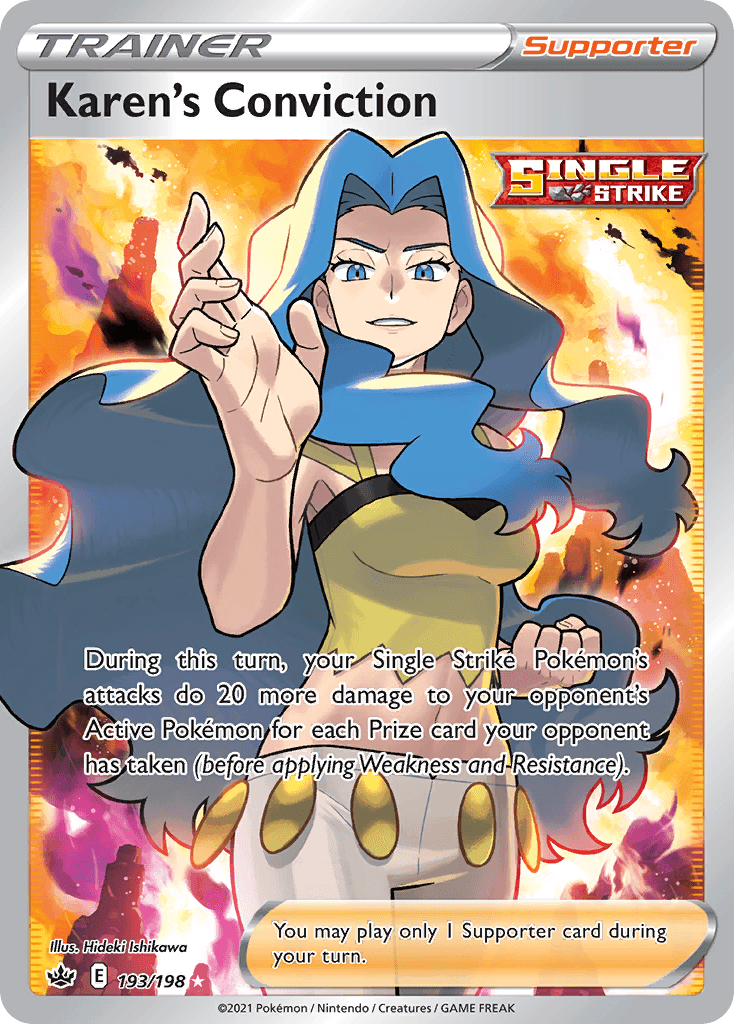 Karen's Conviction Pokémon card