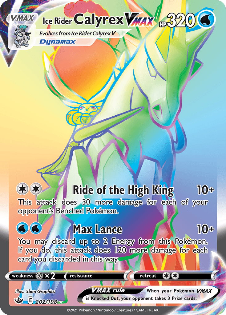 Ice Rider Calyrex VMAX Pokémon card