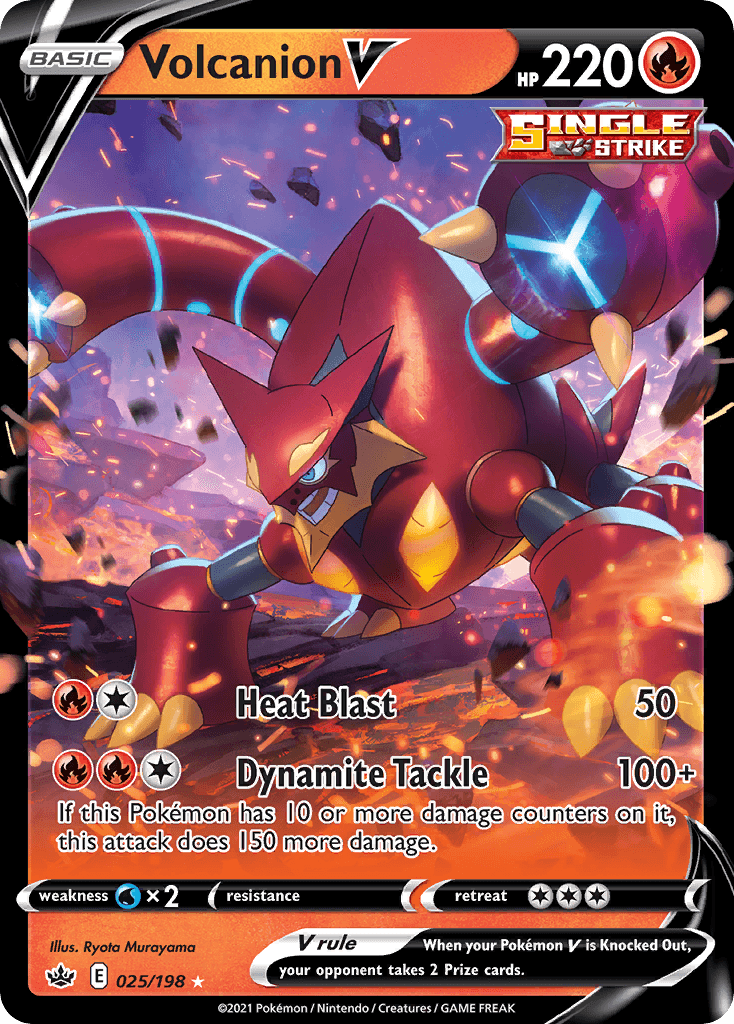Volcanion V Pokémon card