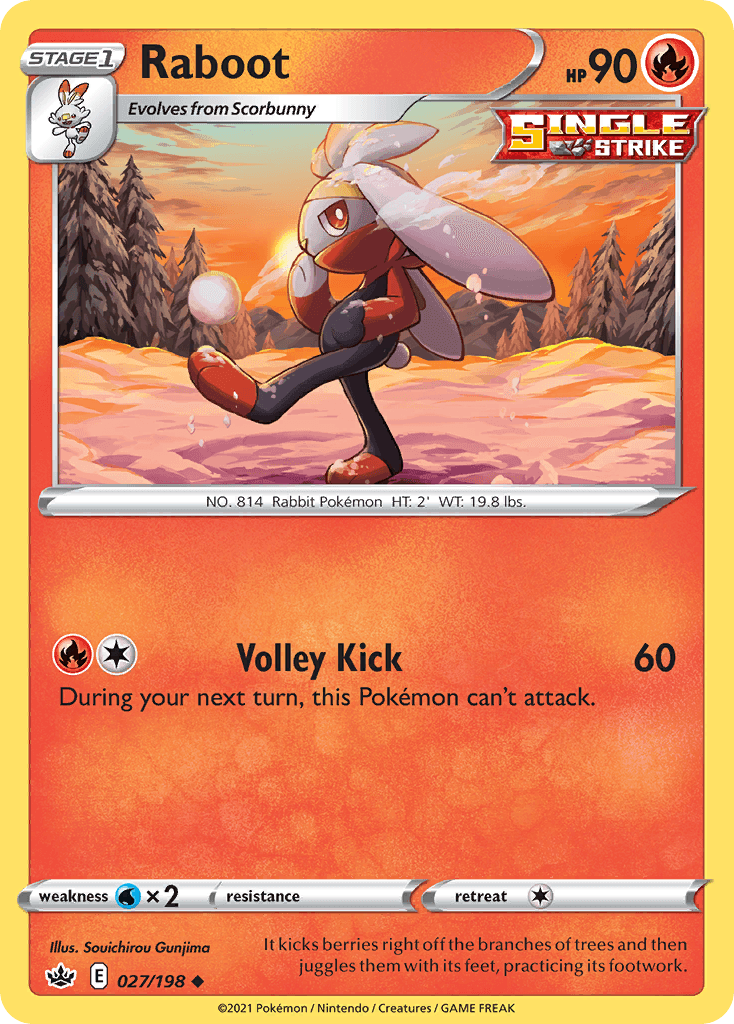 Raboot Pokémon card