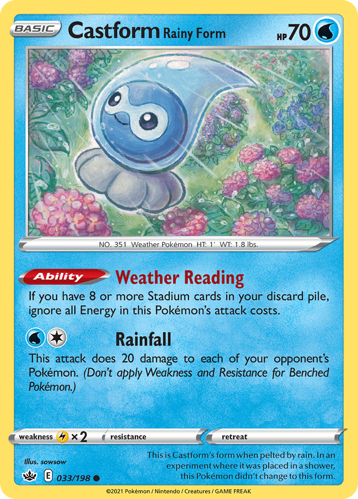 Castform Rainy Form Pokémon card