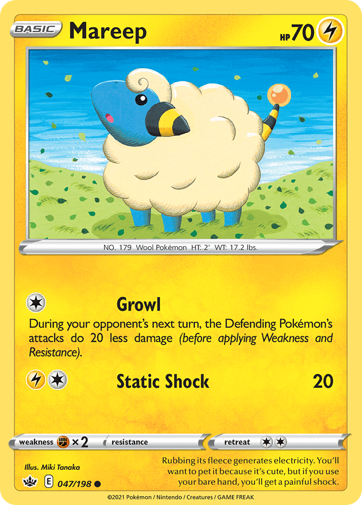 Mareep Pokémon card