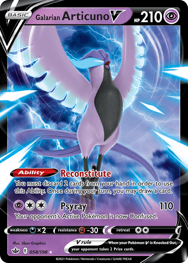 Galarian Articuno V Pokémon card