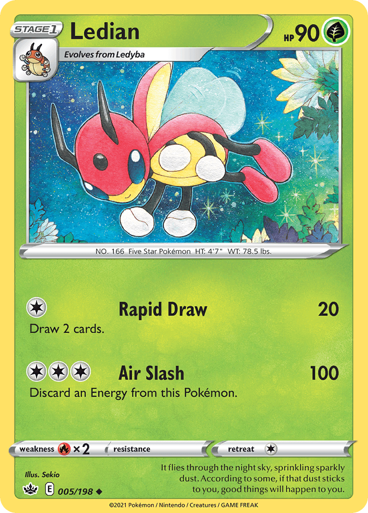 Ledian Pokémon card