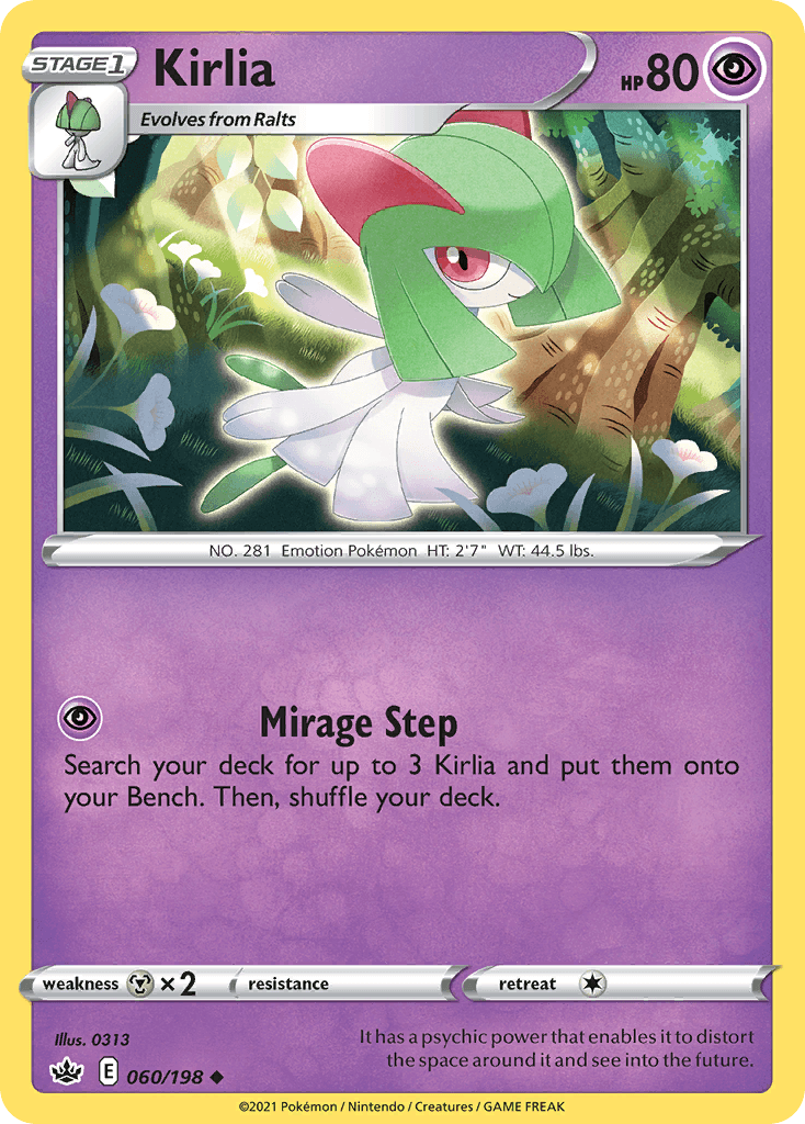 Kirlia Pokémon card