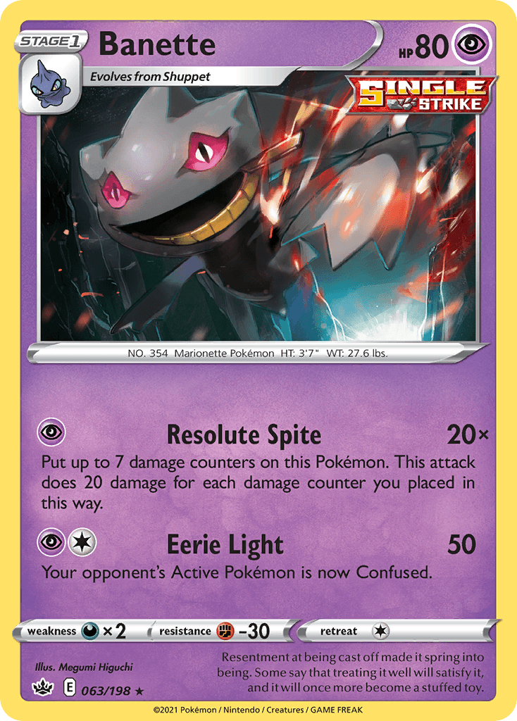 Banette Pokémon card