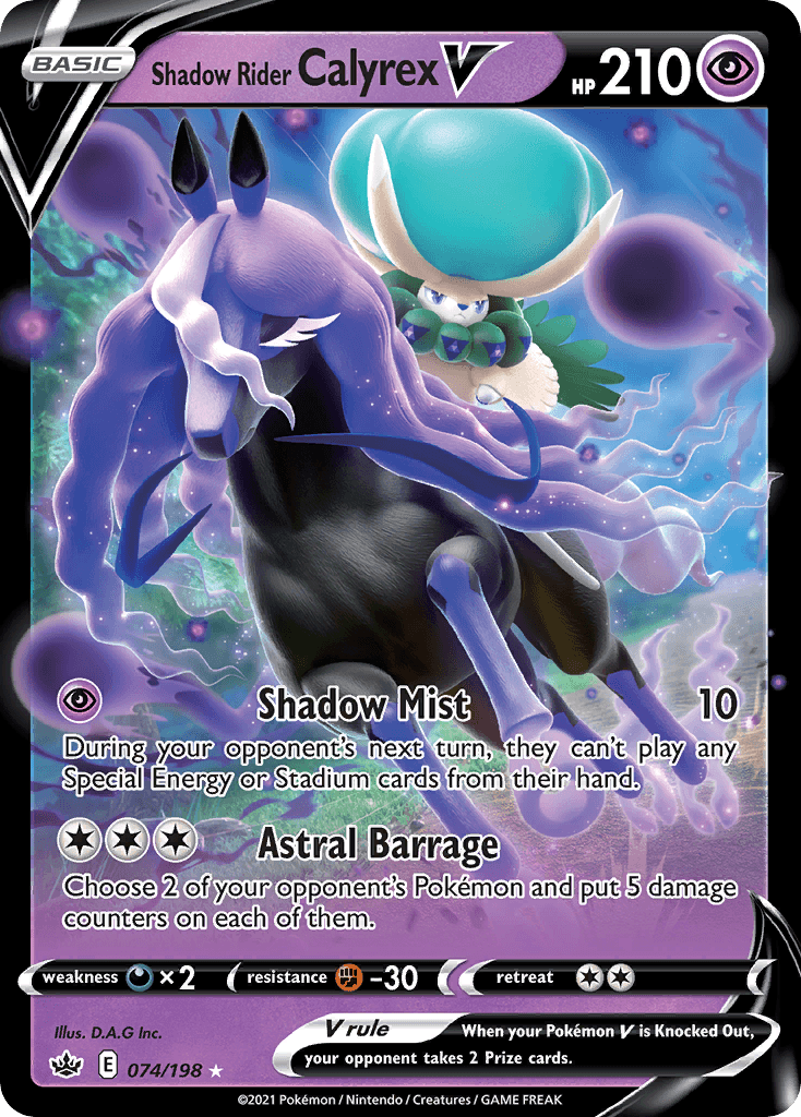 Shadow Rider Calyrex V Pokémon card