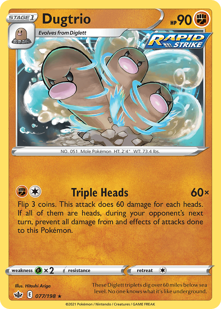 Dugtrio illustrated by Hitoshi Ariga