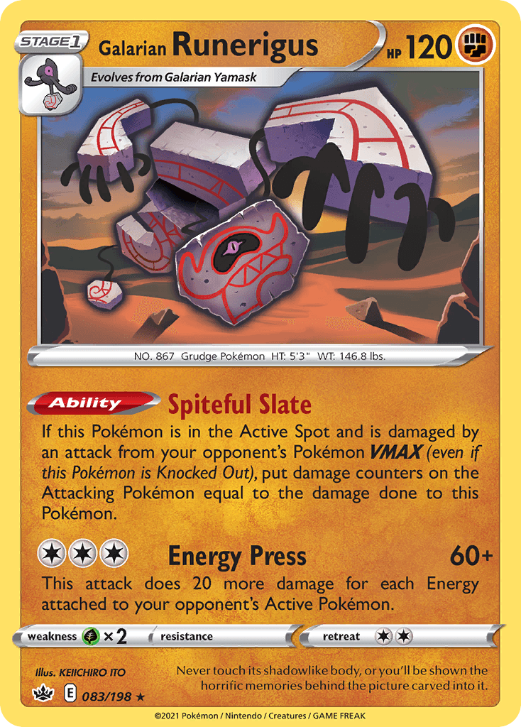 Galarian Runerigus Pokémon card
