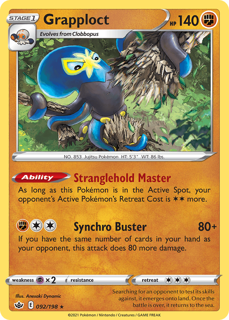Grapploct Pokémon card